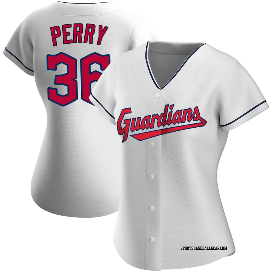 Gaylord Perry Women's Cleveland Guardians White Replica Home Jersey