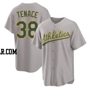 Gene Tenace Men's Oakland Athletics Gray Replica Away 2.0 Jersey