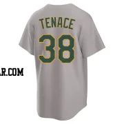 Gene Tenace Men's Oakland Athletics Gray Replica Away 2.0 Jersey