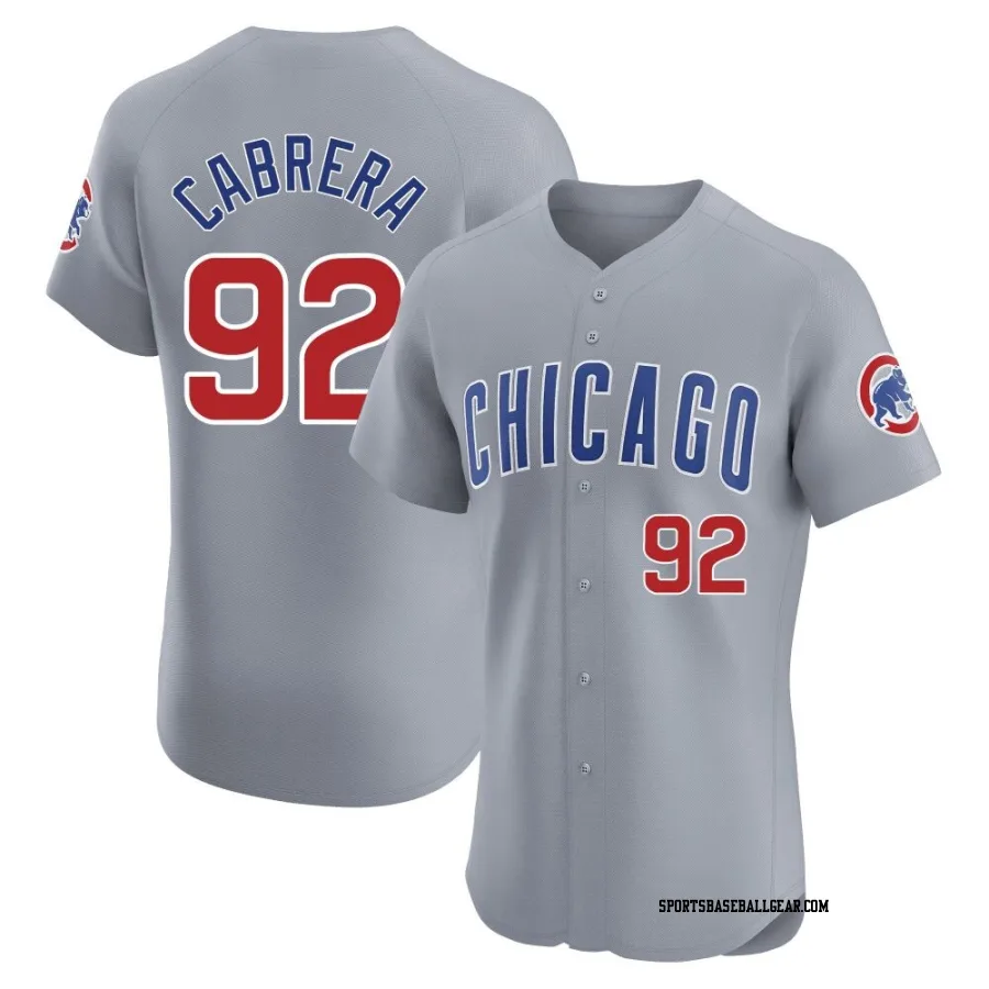 Genesis Cabrera Men's Chicago Cubs Gray Elite Road Jersey