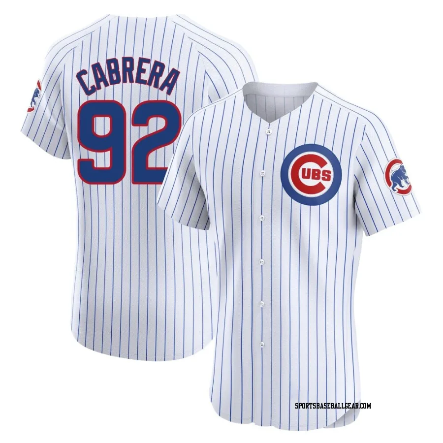 Genesis Cabrera Men's Chicago Cubs White Elite Home Jersey