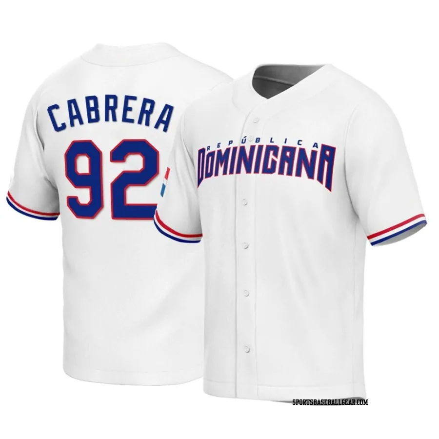 Genesis Cabrera Men's Dominican Republic Baseball White Replica 2023 World Baseball Classic Jersey