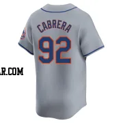 Genesis Cabrera Men's New York Mets Gray Limited Away Jersey