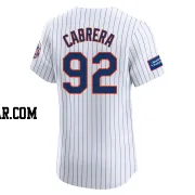 Genesis Cabrera Men's New York Mets White Elite Home Patch Jersey