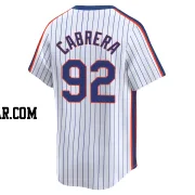 Genesis Cabrera Men's New York Mets White Limited Cooperstown Collection Jersey