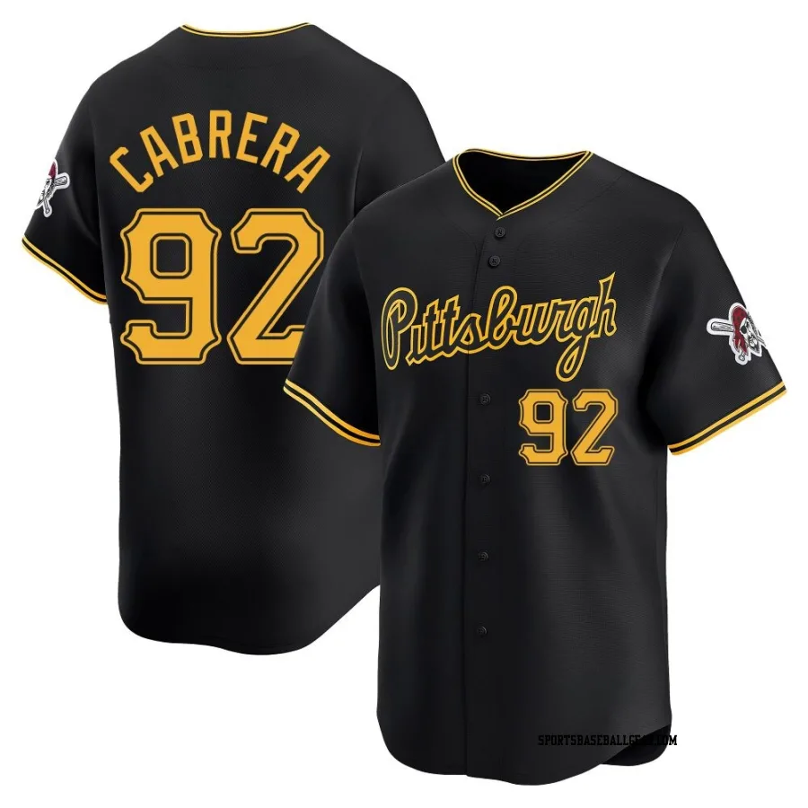 Genesis Cabrera Men's Pittsburgh Pirates Black Limited Alternate Jersey
