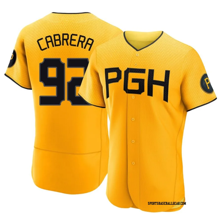 Genesis Cabrera Men's Pittsburgh Pirates Gold Authentic 2023 City Connect Jersey