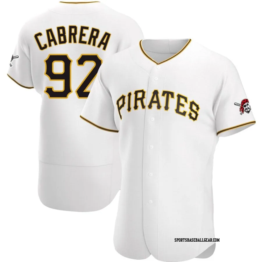 Genesis Cabrera Men's Pittsburgh Pirates White Authentic Home Jersey