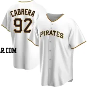 Genesis Cabrera Men's Pittsburgh Pirates White Replica Home Jersey