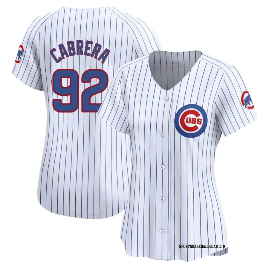 Genesis Cabrera Women's Chicago Cubs White Limited Home Jersey