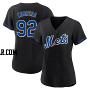 Genesis Cabrera Women's New York Mets Black Replica 2022 Alternate Jersey