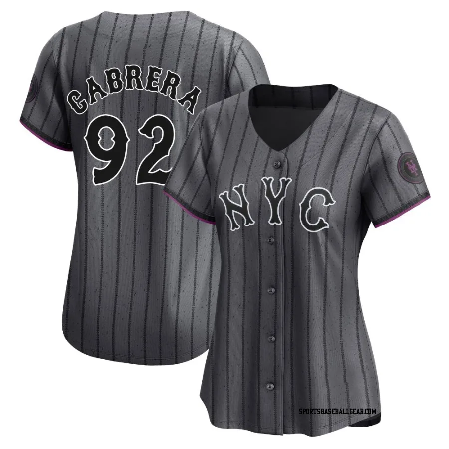 Genesis Cabrera Women's New York Mets Limited Graphite 2024 City Connect Jersey