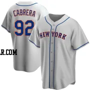 Genesis Cabrera Youth New York Mets Gray Replica Road Jersey