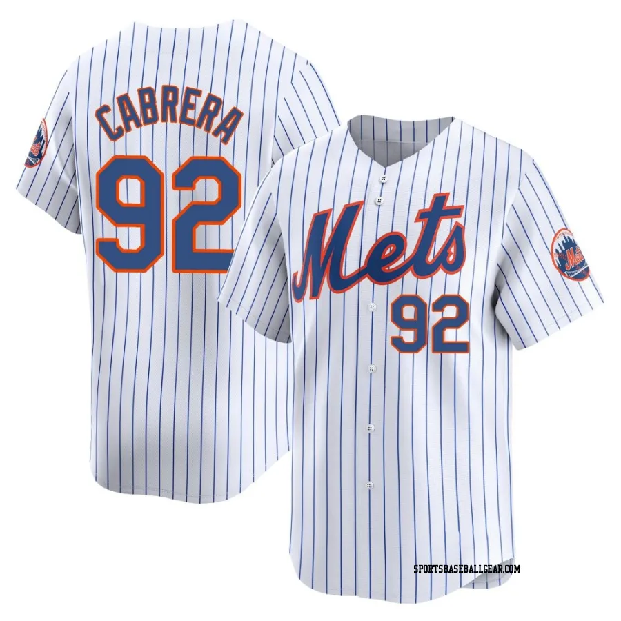 Genesis Cabrera Youth New York Mets White Limited Home Jersey