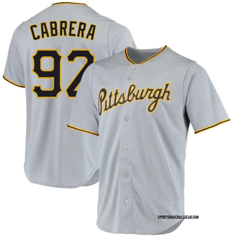 Genesis Cabrera Youth Pittsburgh Pirates Gray Replica Road Jersey