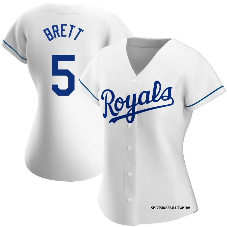 George Brett Women's Kansas City Royals White Authentic Home Jersey