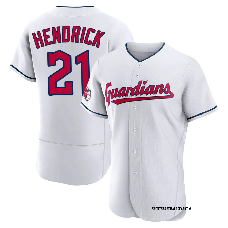 George Hendrick Men's Cleveland Guardians White Authentic Home Jersey