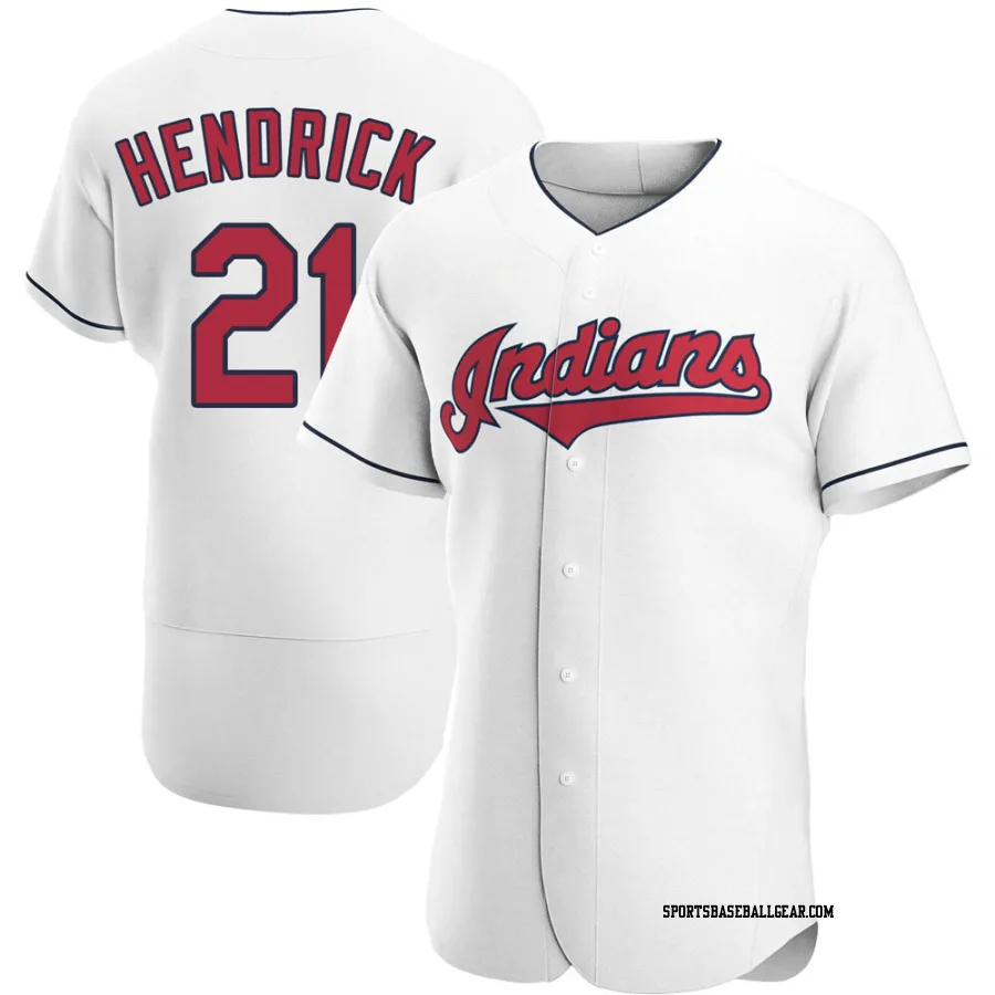 George Hendrick Men's Cleveland Guardians White Authentic Home Jersey