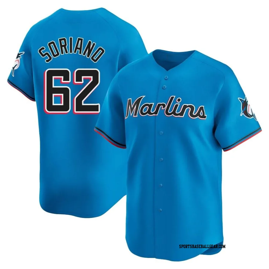 George Soriano Men's Miami Marlins Blue Limited Alternate Jersey