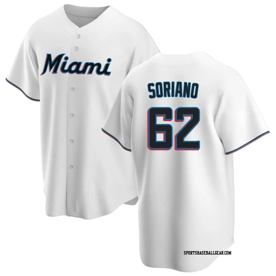 George Soriano Youth Miami Marlins White Replica Home Jersey