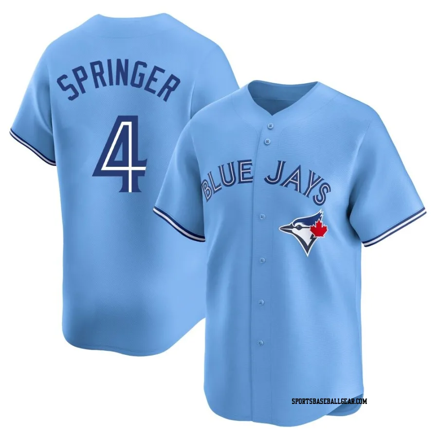 George Springer Men's Toronto Blue Jays Blue Limited Powder Alternate Jersey