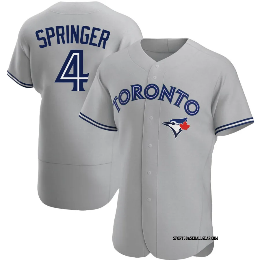 George Springer Men's Toronto Blue Jays Gray Authentic Road Jersey