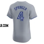 George Springer Men's Toronto Blue Jays Gray Elite Road Jersey