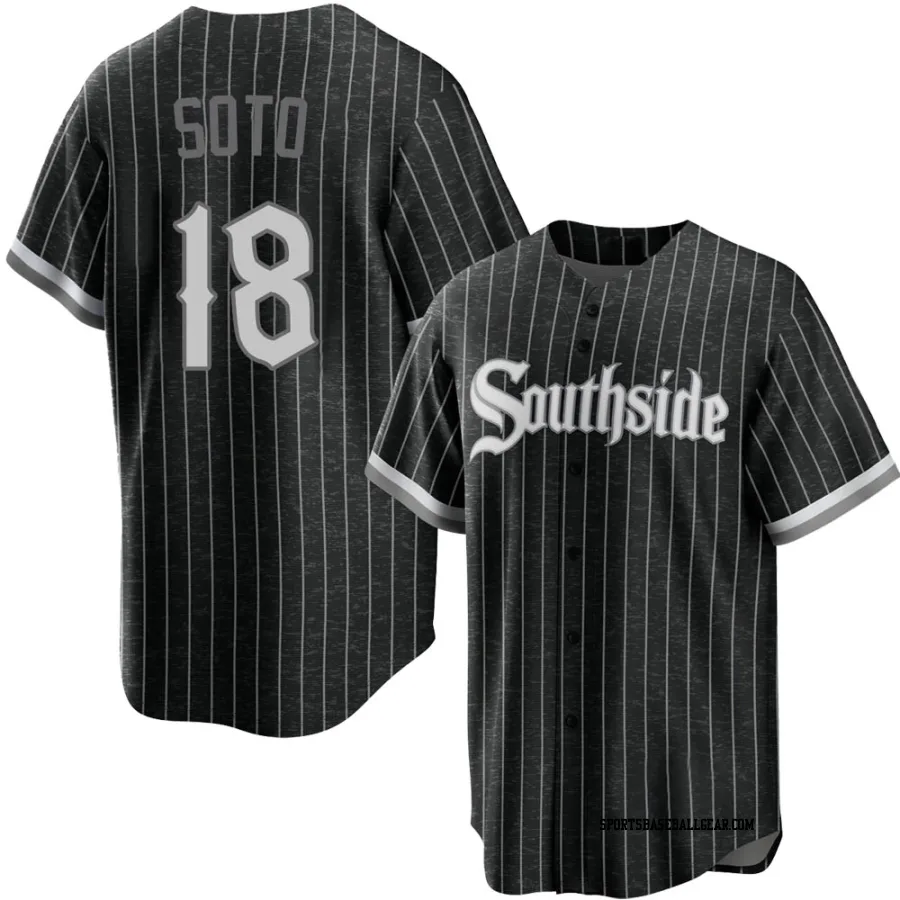 Geovany Soto Men&#039;s Chicago White Sox Black Replica 2021 City Connect Jersey