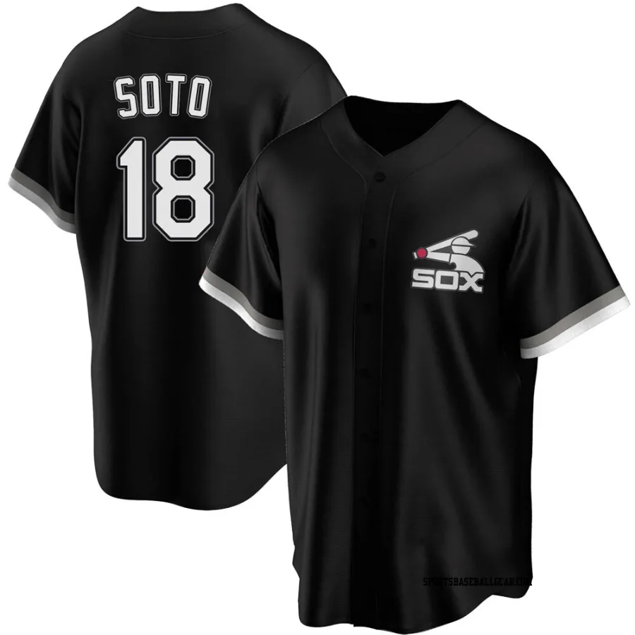 Geovany Soto Men&#039;s Chicago White Sox Black Replica Spring Training Jersey