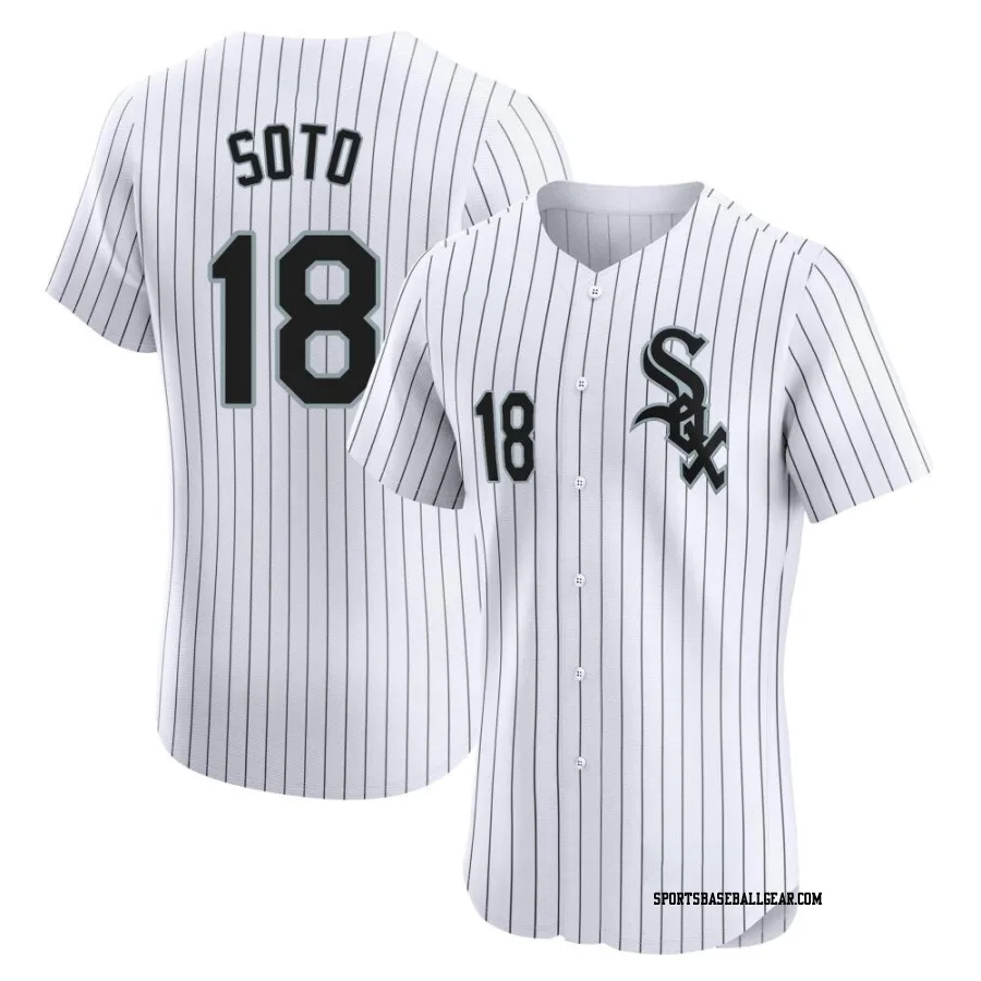 Geovany Soto Men&#039;s Chicago White Sox White Elite Home Jersey