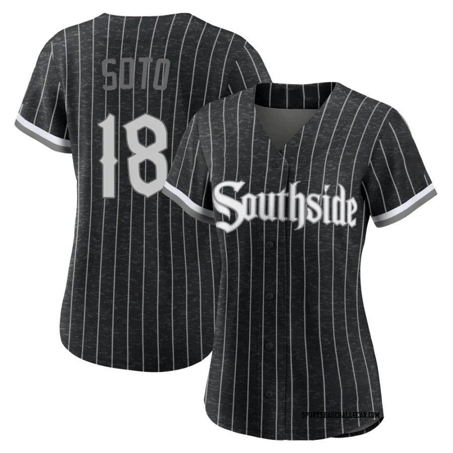 Geovany Soto Women&#039;s Chicago White Sox Black Authentic 2021 City Connect Jersey