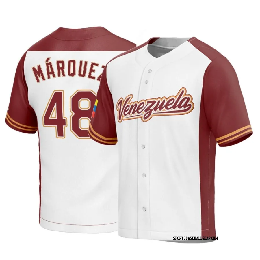 German Marquez Men's Venezuela Baseball White Replica 2023 World Baseball Classic Jersey