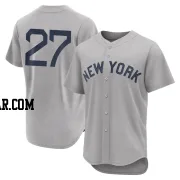 Giancarlo Stanton Men's New York Yankees Gray Authentic 2021 Field of Dreams Jersey