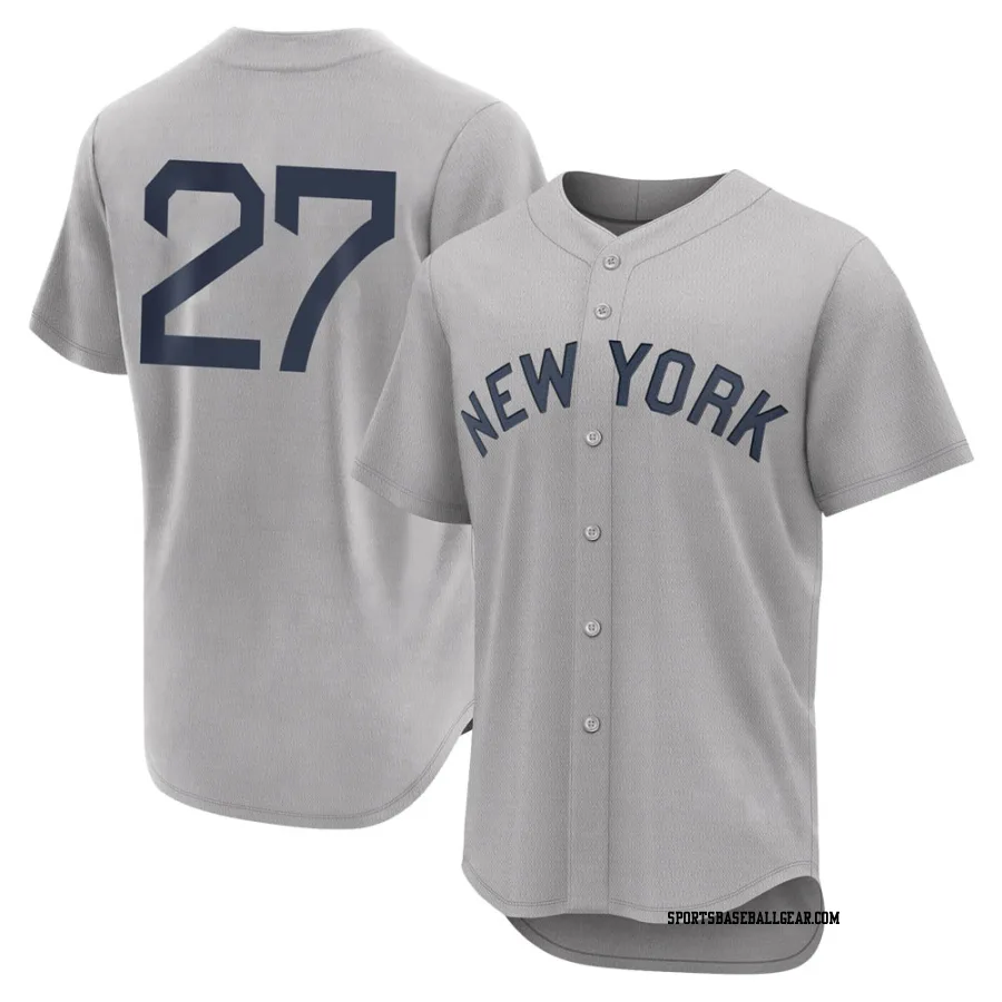Giancarlo Stanton Men's New York Yankees Gray Authentic 2021 Field of Dreams Jersey