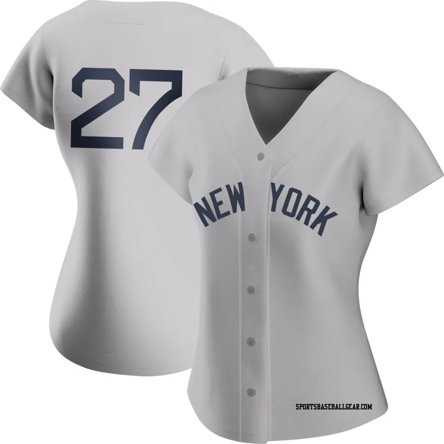 Giancarlo Stanton Women's New York Yankees Gray Authentic 2021 Field of Dreams Jersey