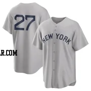 Giancarlo Stanton Youth New York Yankees Gray Replica 2021 Field of Dreams Jersey