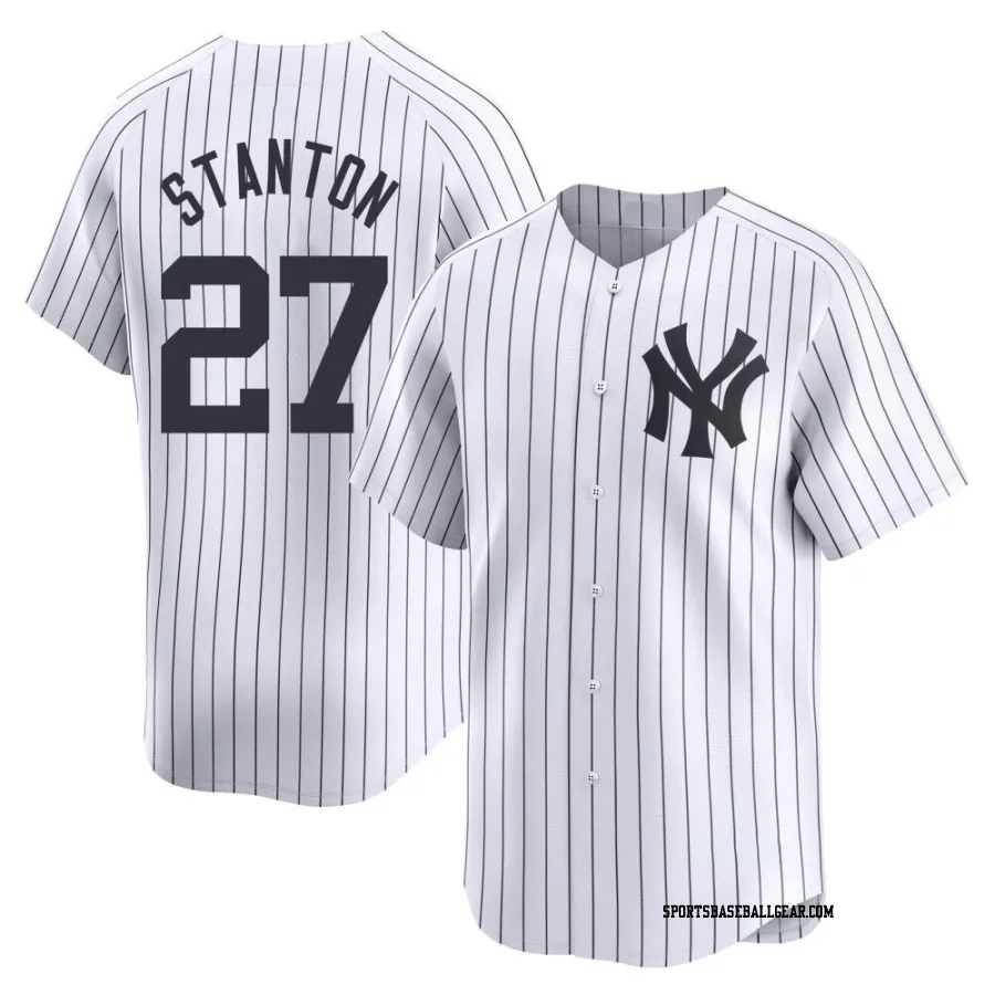 Giancarlo Stanton Youth New York Yankees White Limited Yankee Home Jersey