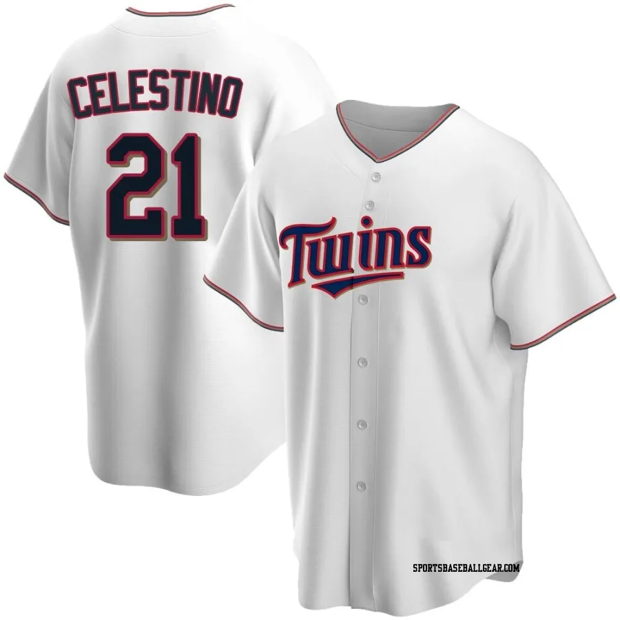 Gilberto Celestino Men's Minnesota Twins White Replica Home Jersey