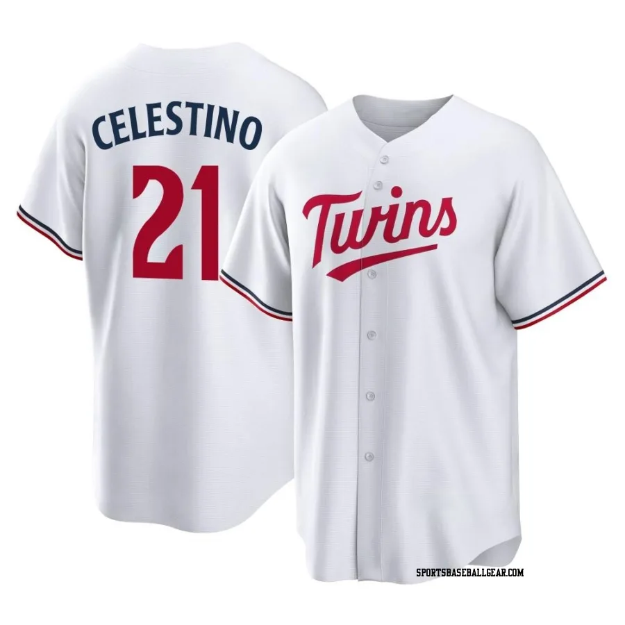 Gilberto Celestino Men's Minnesota Twins White Replica Home Jersey