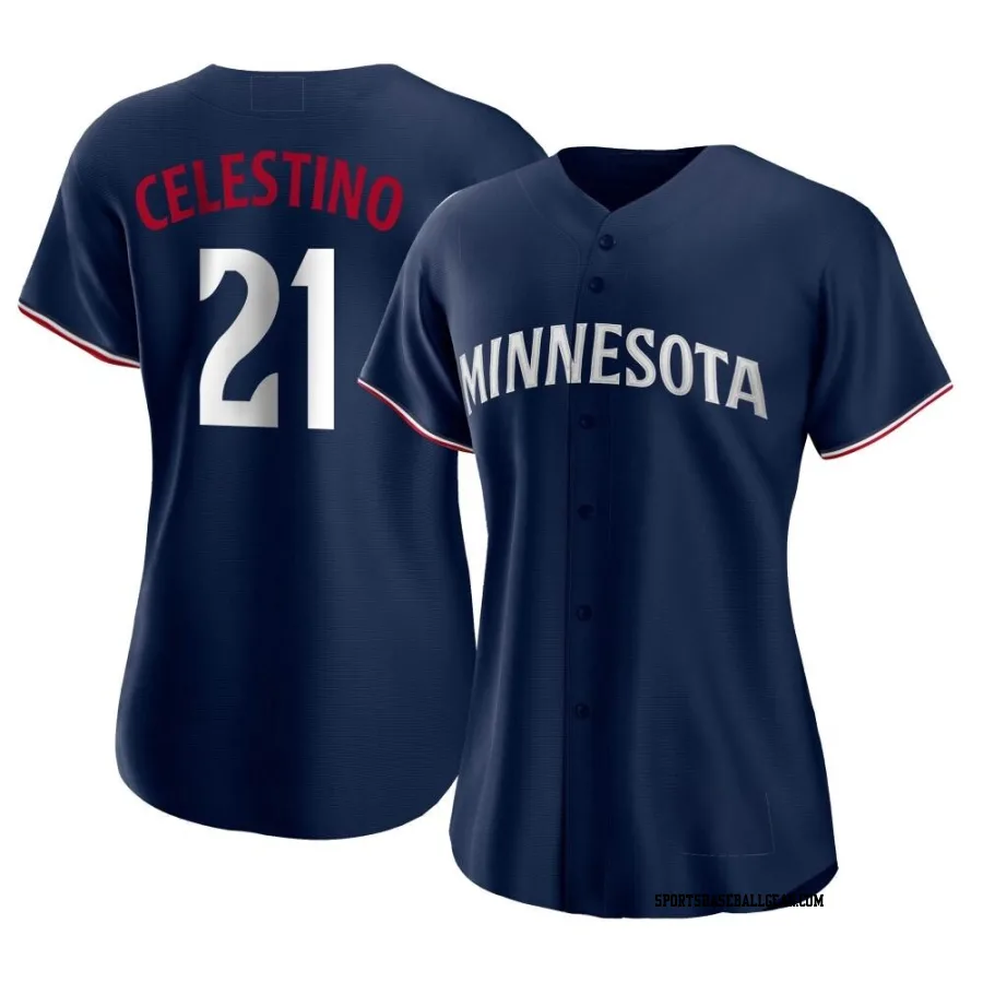 Gilberto Celestino Women's Minnesota Twins Navy Replica Alternate Jersey