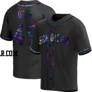 Glenn Otto Men's San Diego Padres Black Holographic Replica Alternate Jersey