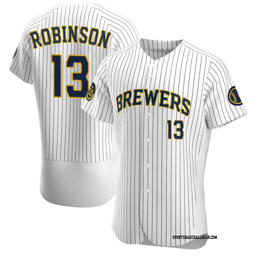 Glenn Robinson Men's Milwaukee Brewers White Authentic Alternate Jersey