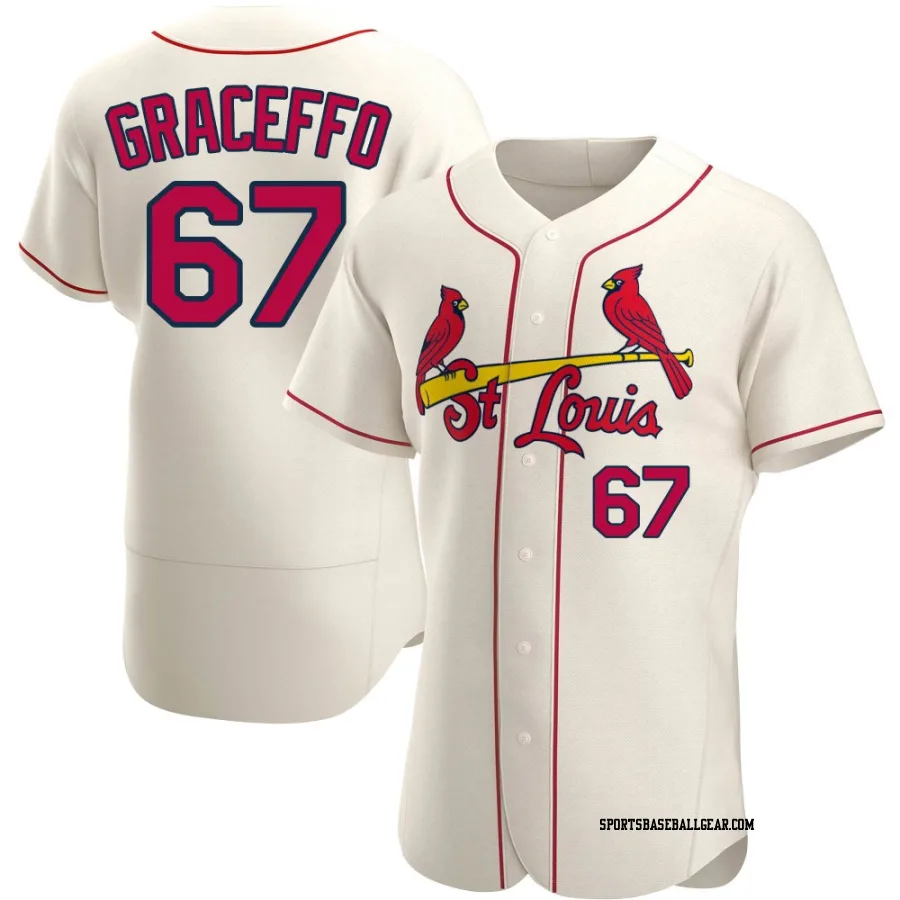 Gordon Graceffo Men's St. Louis Cardinals Cream Authentic Alternate Jersey