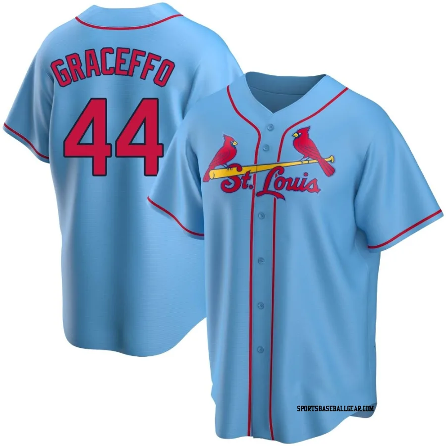 Gordon Graceffo Men's St. Louis Cardinals Light Blue Replica Alternate Jersey