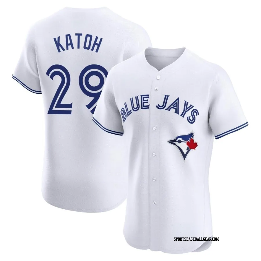 Gosuke Katoh Men's Toronto Blue Jays White Elite Home Jersey