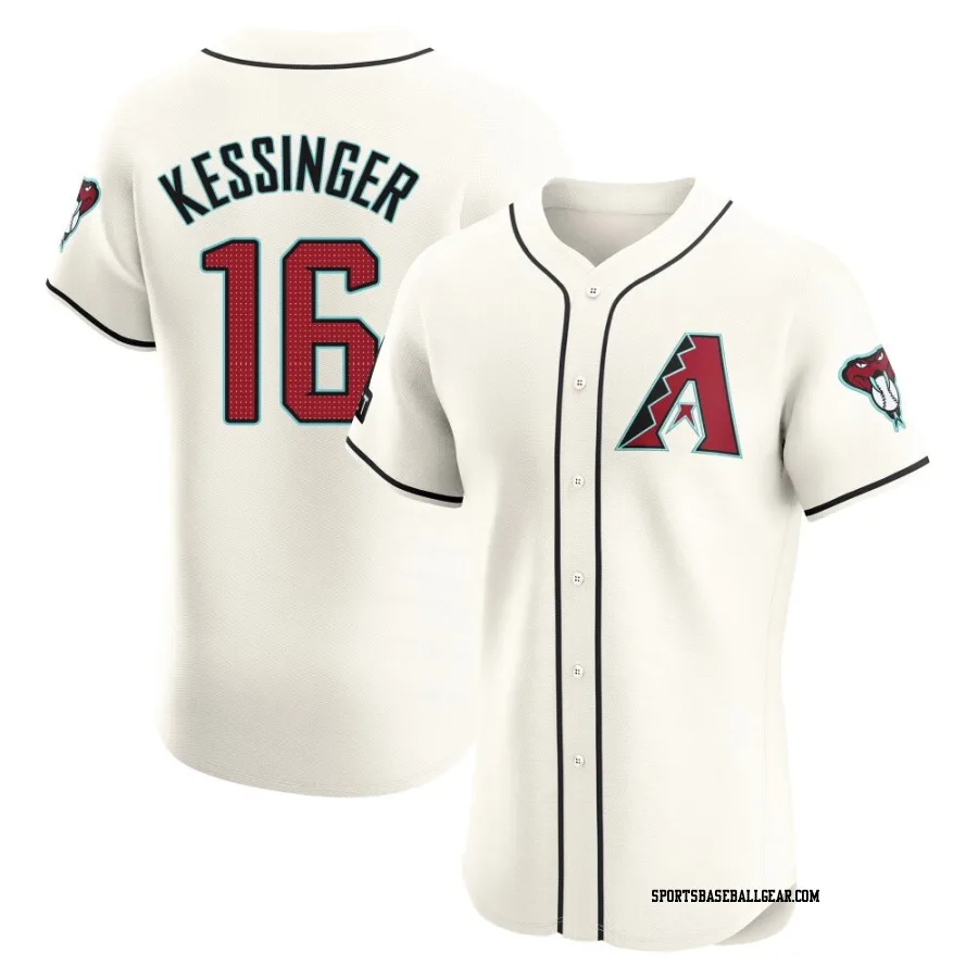 Grae Kessinger Men's Arizona Diamondbacks Cream Elite Home Patch Jersey