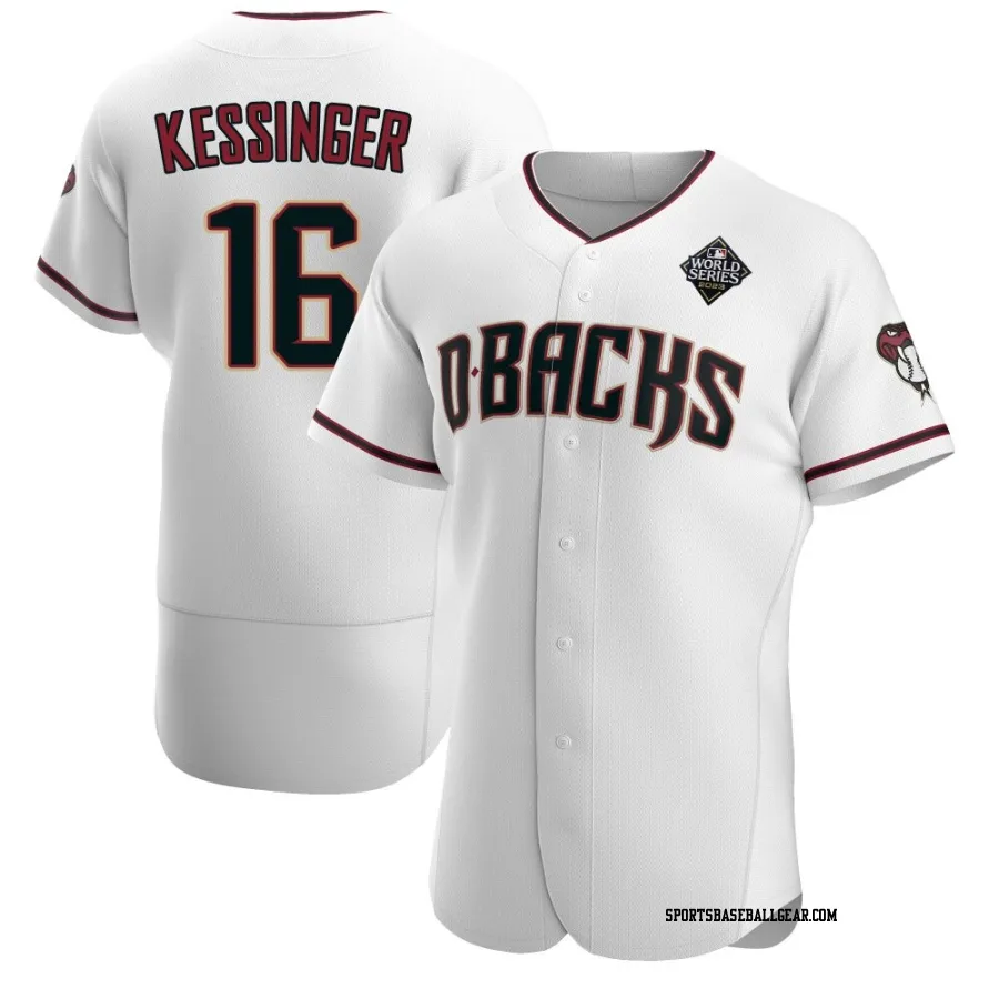 Grae Kessinger Men's Arizona Diamondbacks White Authentic Crimson Home 2023 World Series Jersey
