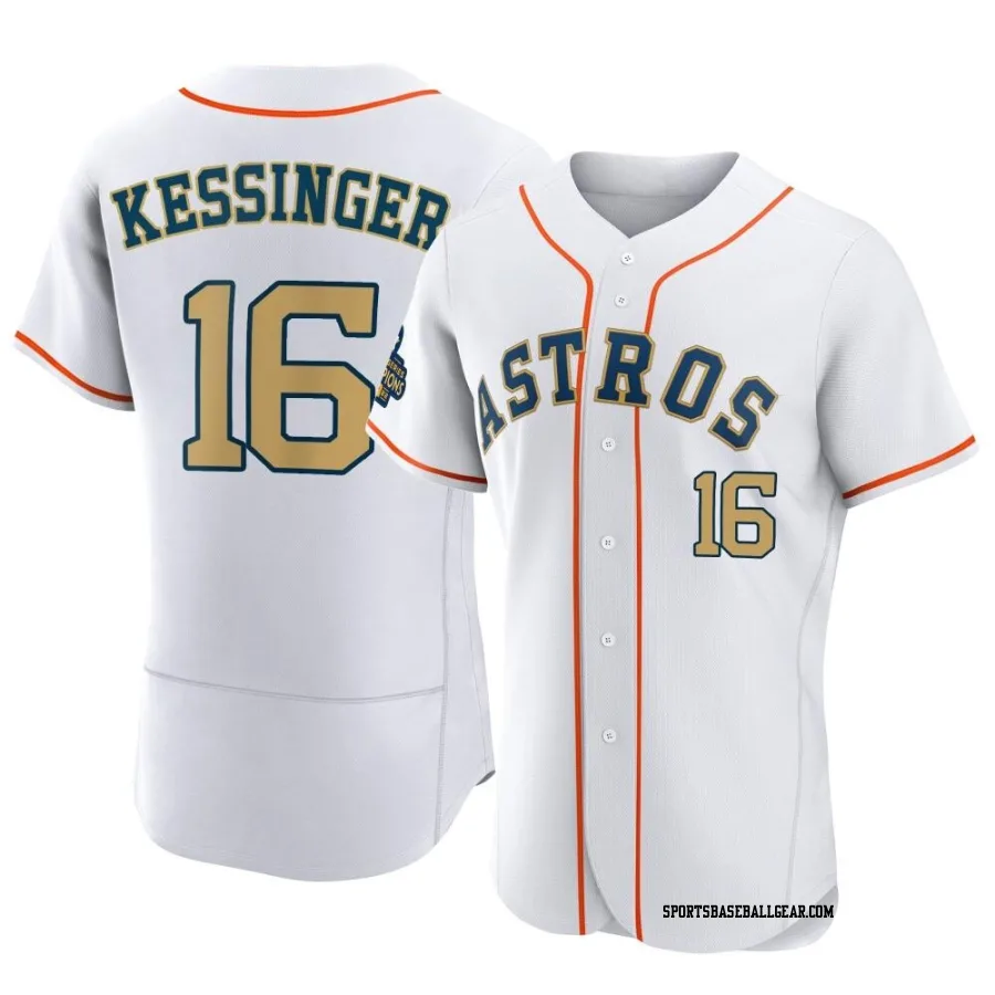 Grae Kessinger Men's Houston Astros Gold Authentic White 2023 Collection Jersey