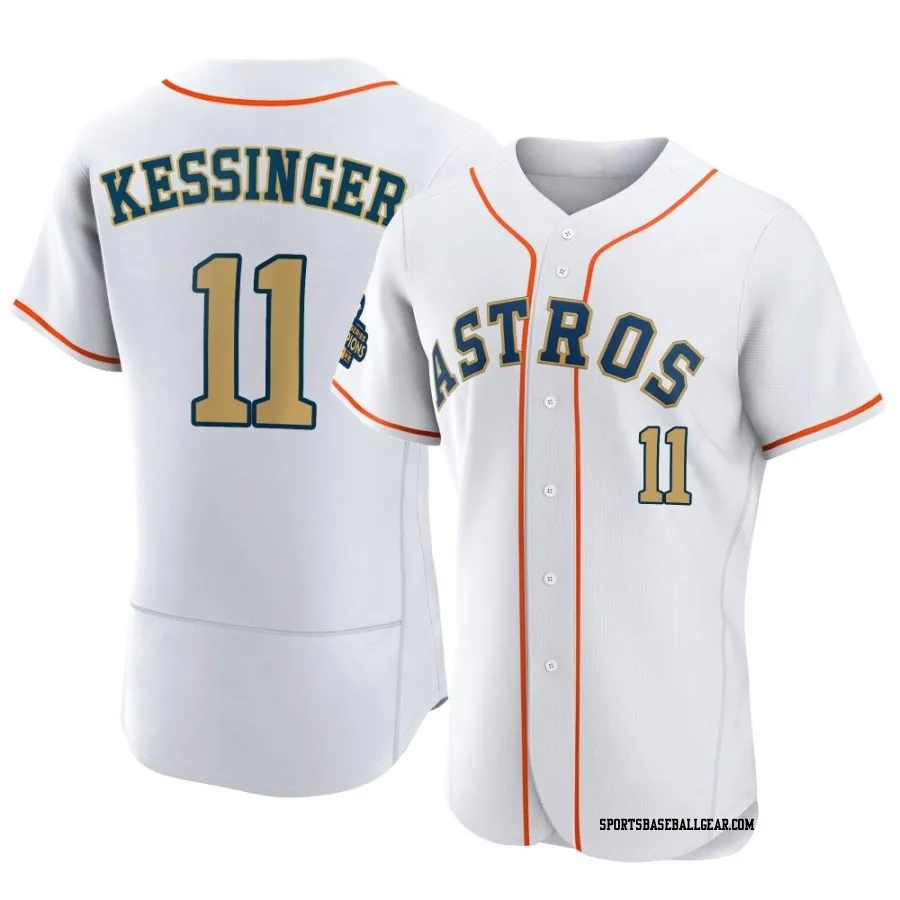 Grae Kessinger Men's Houston Astros Gold Authentic White 2023 Collection Jersey