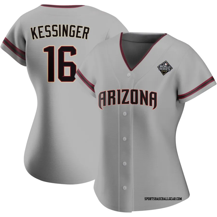 Grae Kessinger Women's Arizona Diamondbacks Gray Replica Road 2023 World Series Jersey